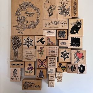 Lot of 36 Rubber Stamps Scrapbooking Card Making Arts & Crafts